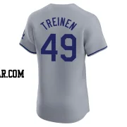 Blake Treinen Men's Los Angeles Dodgers Gray Elite Road Jersey
