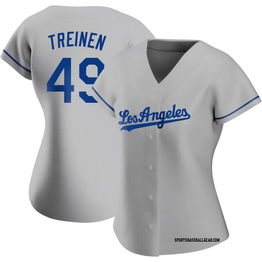 Blake Treinen Women's Los Angeles Dodgers Gray Replica Road Jersey