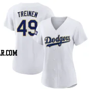 Blake Treinen Women's Los Angeles Dodgers White/Gold Authentic 2021 Gold Program Player Jersey