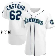 Blas Castano Men's Seattle Mariners White Authentic Home Jersey