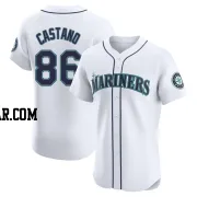Blas Castano Men's Seattle Mariners White Elite Home Jersey