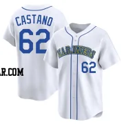 Blas Castano Youth Seattle Mariners White Limited Throwback Cooperstown Collection Jersey