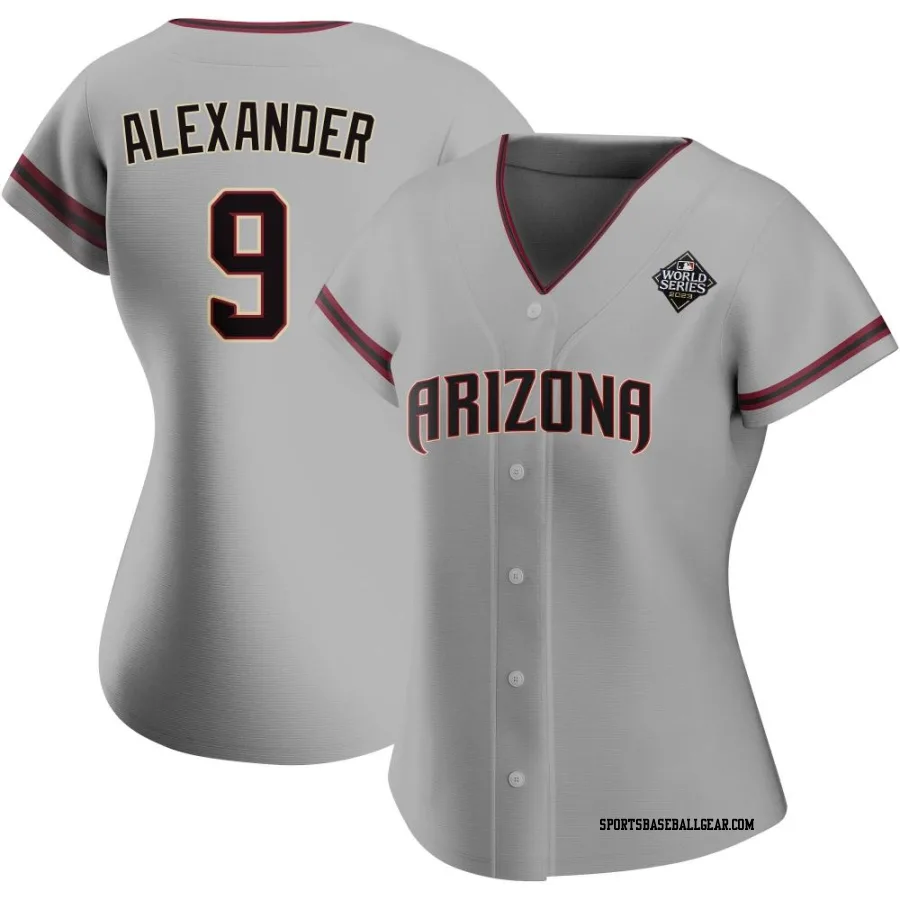 Blaze Alexander Women's Arizona Diamondbacks Gray Authentic Road 2023 World Series Jersey