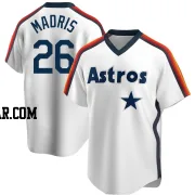 Bligh Madris Men's Houston Astros White Replica Home Cooperstown Collection Team Jersey