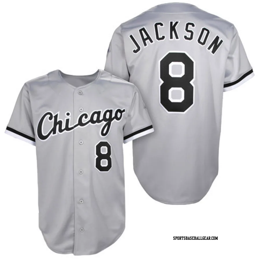 Bo Jackson Men&#039;s Chicago White Sox Grey Replica 1993 Throwback Jersey