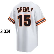 Bob Brenly Men's San Francisco Giants White Limited Throwback Cooperstown Collection Jersey
