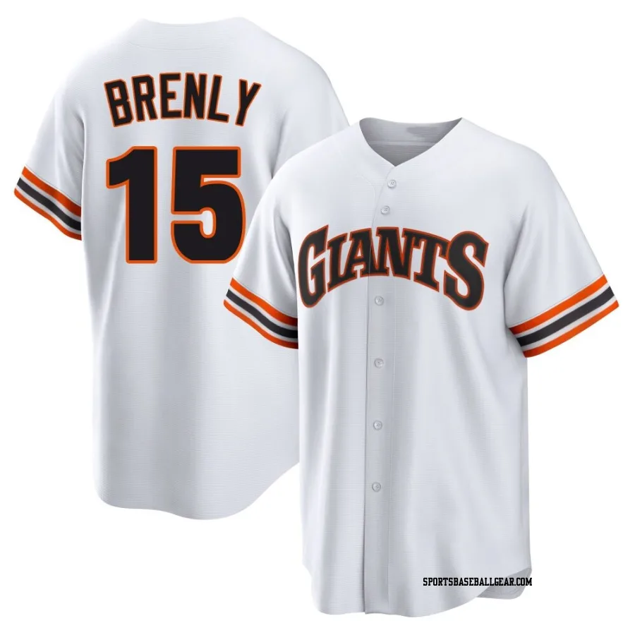 Bob Brenly Men's San Francisco Giants White Limited Throwback Cooperstown Collection Jersey