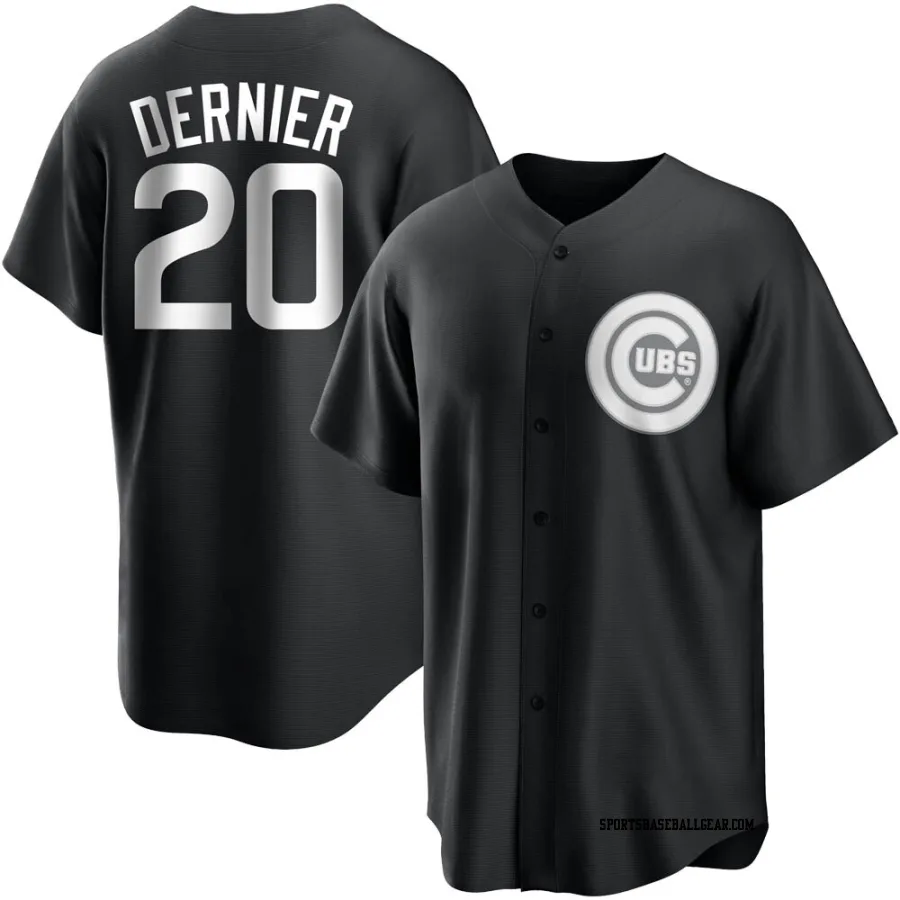Bob Dernier Youth Chicago Cubs Black/White Replica Jersey