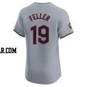 Bob Feller Men's Cleveland Guardians Gray Elite Road Jersey