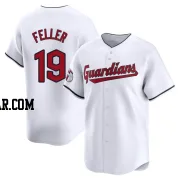 Bob Feller Youth Cleveland Guardians White Limited Home Jersey