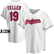 Bob Feller Youth Cleveland Guardians White Replica Home Jersey