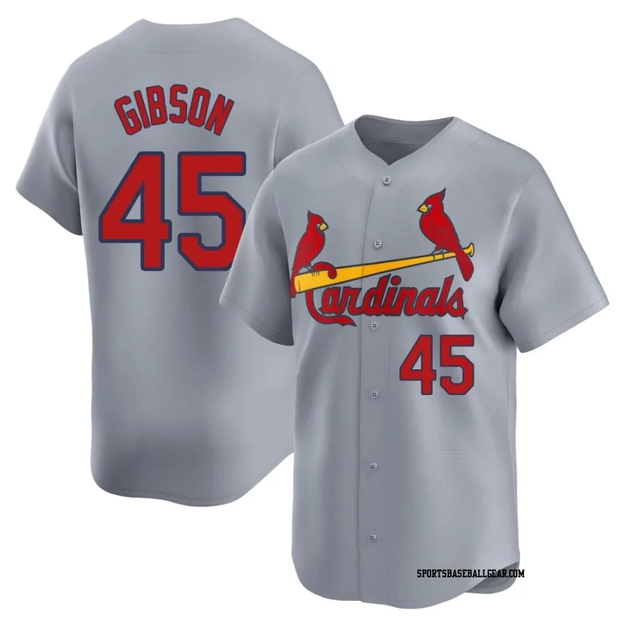 Bob Gibson Youth St. Louis Cardinals Gray Limited Away Jersey