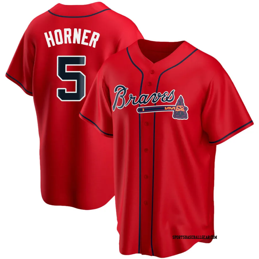 Bob Horner Men's Atlanta Braves Red Replica Alternate Jersey