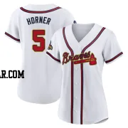 Bob Horner Women's Atlanta Braves Gold Authentic White 2022 Program Jersey