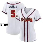 Bob Horner Women's Atlanta Braves Gold Replica White 2022 Program Jersey