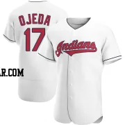 Bob Ojeda Men's Cleveland Guardians White Authentic Home Jersey