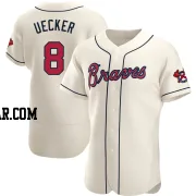 Bob Uecker Men's Atlanta Braves Cream Authentic Alternate Jersey