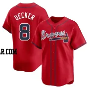 Bob Uecker Men's Atlanta Braves Red Limited Alternate Jersey