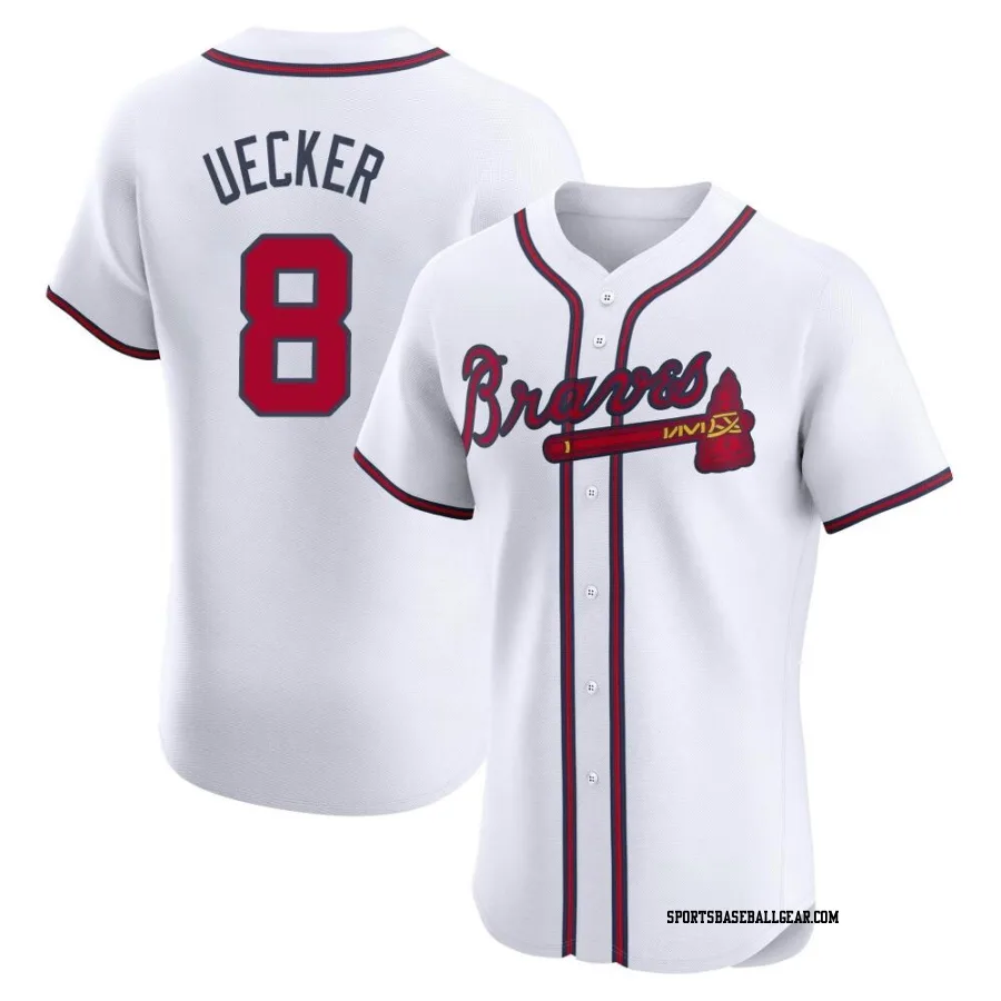 Bob Uecker Men's Atlanta Braves White Elite Home Jersey
