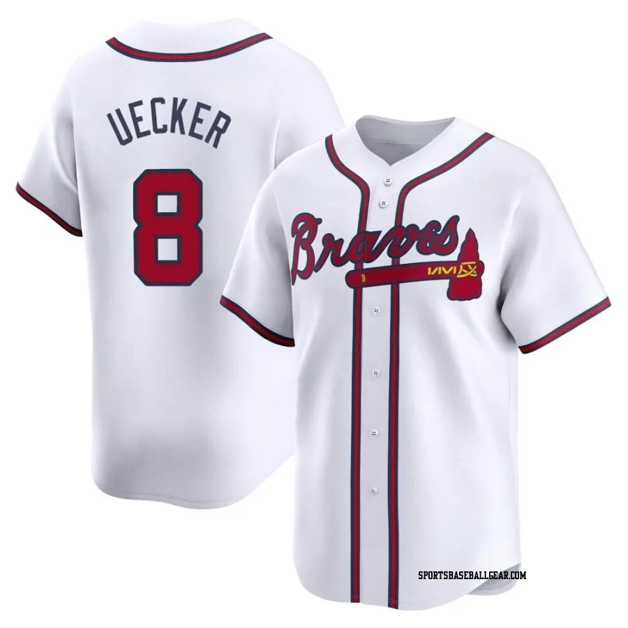 Bob Uecker Men's Atlanta Braves White Limited Home Jersey