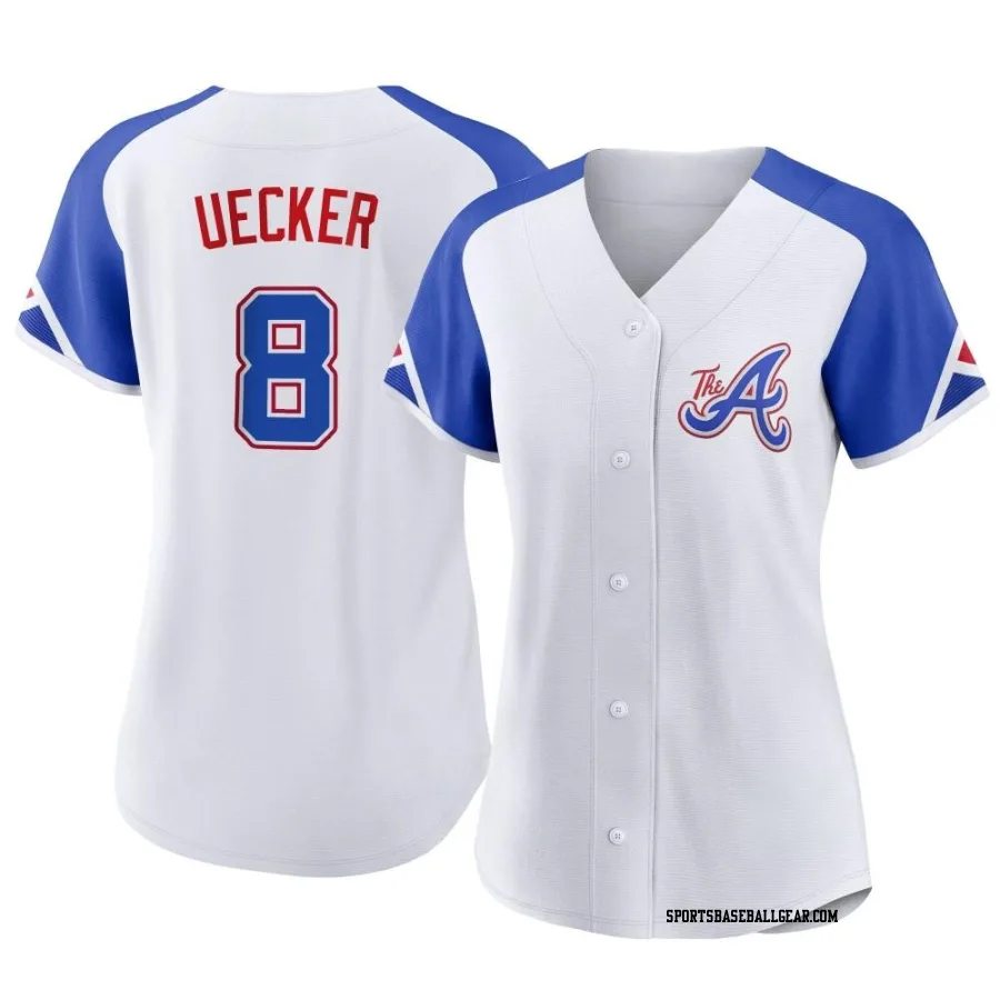 Bob Uecker Women's Atlanta Braves White Authentic 2023 City Connect Jersey