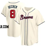 Bob Uecker Youth Atlanta Braves Cream Replica Alternate Jersey