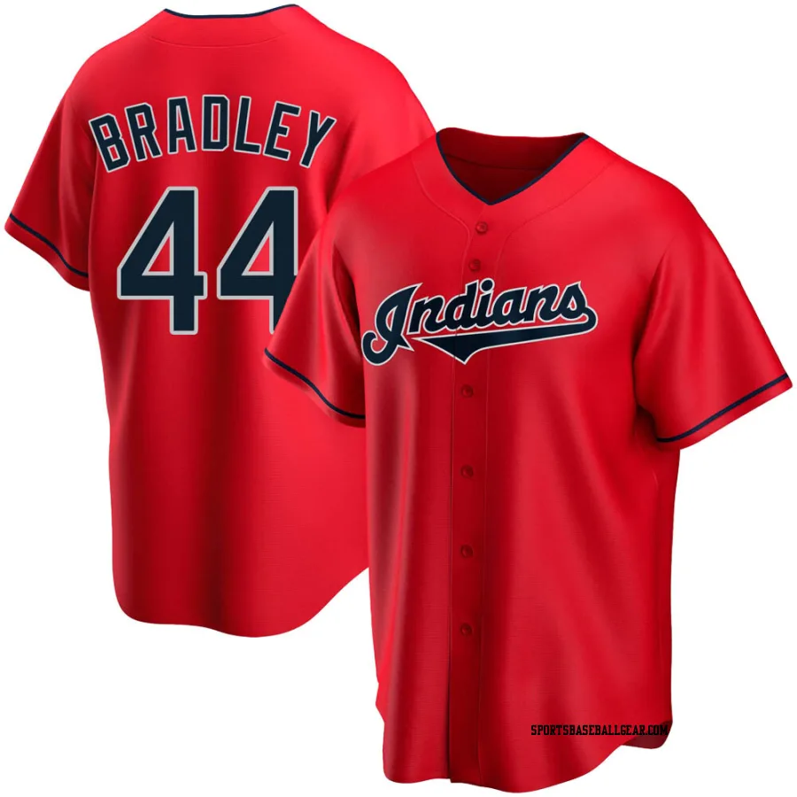 Bobby Bradley Men's Cleveland Guardians Red Replica Alternate Jersey
