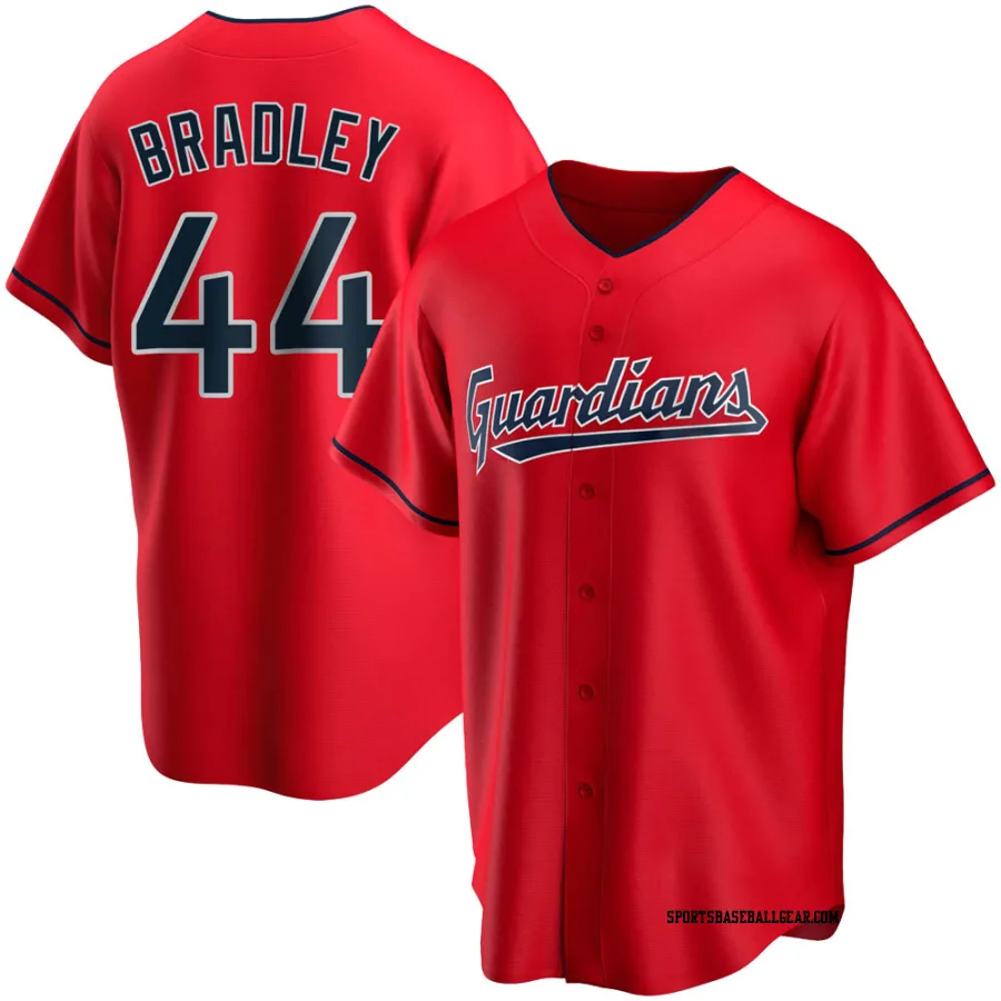 Bobby Bradley Men's Cleveland Guardians Red Replica Alternate Jersey