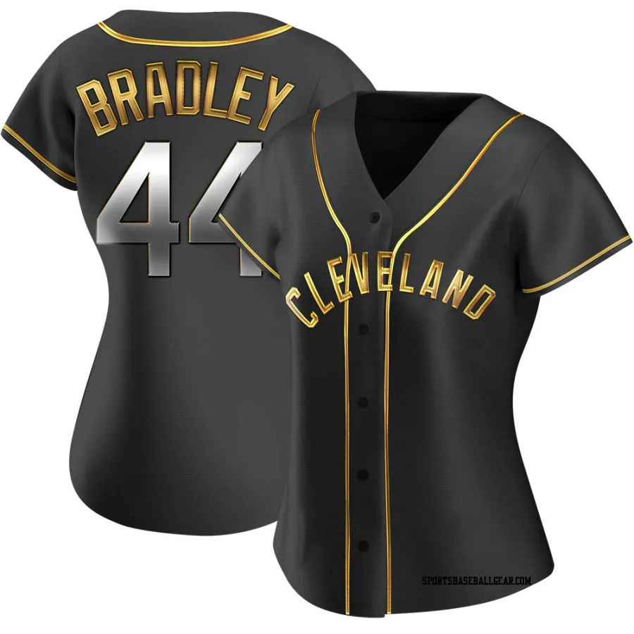 Bobby Bradley Women's Cleveland Guardians Black Golden Replica Alternate Jersey