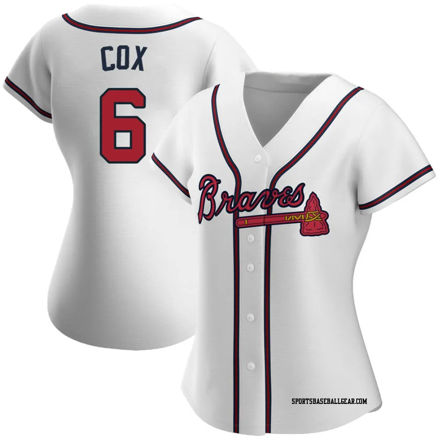 Bobby Cox Women's Atlanta Braves White Replica Home Jersey