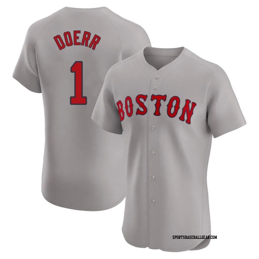 Bobby Doerr Men's Boston Red Sox Gray Elite Road Jersey
