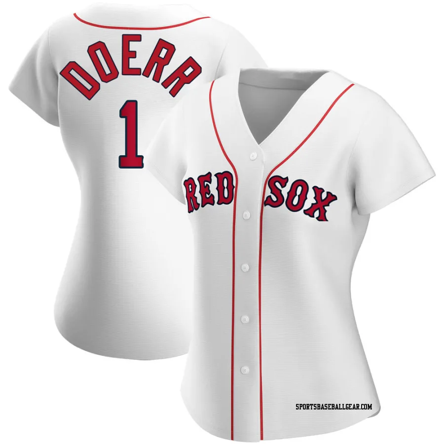 Bobby Doerr Women's Boston Red Sox White Replica Home Jersey