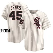 Bobby Jenks Men's Chicago White Sox Cream Limited Throwback Cooperstown Jersey