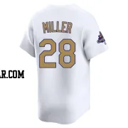 Bobby Miller Men's Los Angeles Dodgers Gold Limited White 2025 Collection Jersey