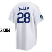 Bobby Miller Men's Los Angeles Dodgers White Replica 2024 World Tour Seoul Series Home Jersey