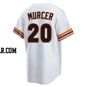 Bobby Murcer Men's San Francisco Giants White Limited Throwback Cooperstown Collection Jersey
