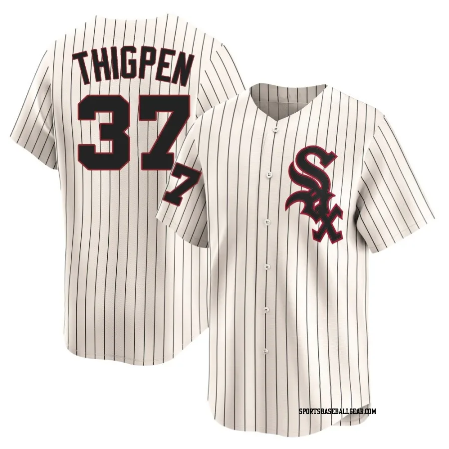 Bobby Thigpen Men's Chicago White Sox Cream Limited Throwback Cooperstown Jersey