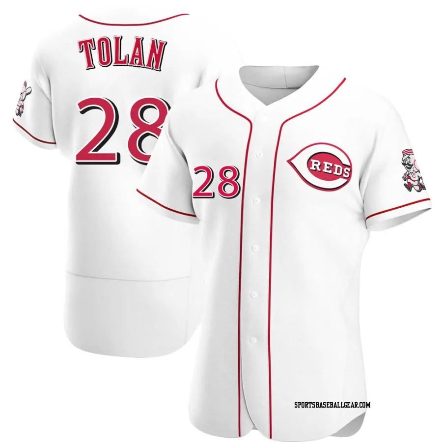 Bobby Tolan Men's Cincinnati Reds White Authentic Home Jersey