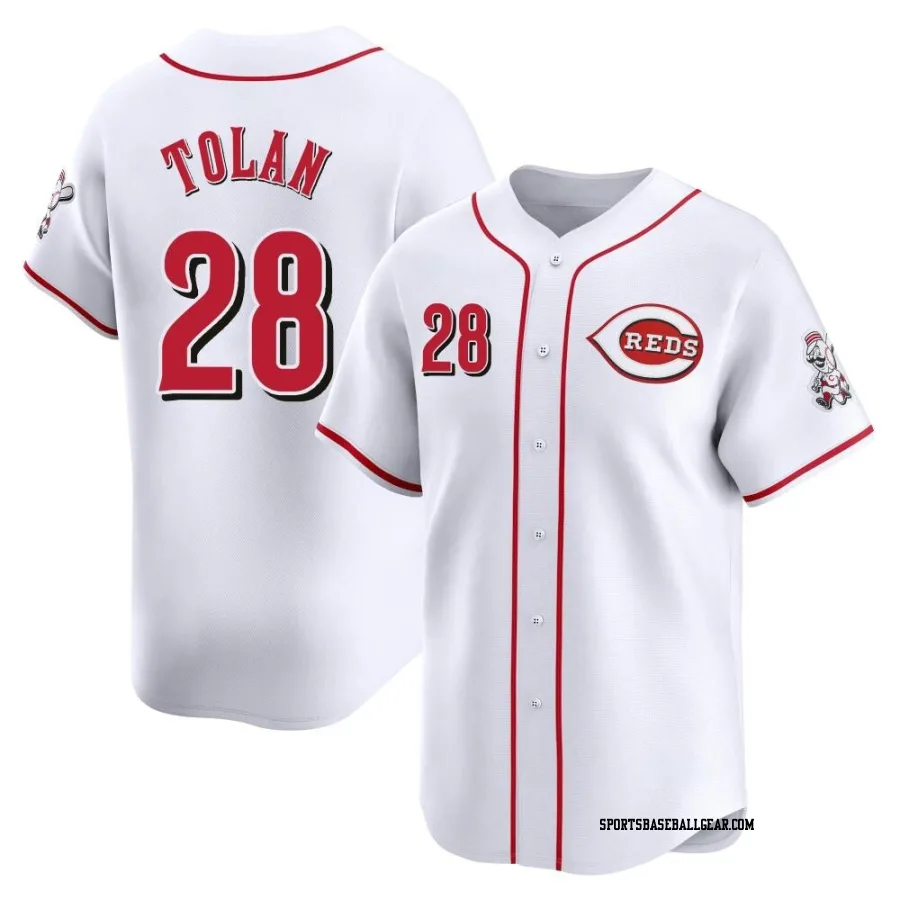 Bobby Tolan Men's Cincinnati Reds White Limited Home Jersey