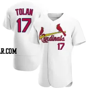 Bobby Tolan Men's St. Louis Cardinals White Authentic Home Jersey