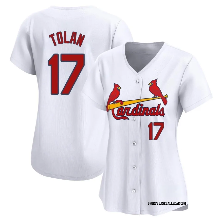 Bobby Tolan Women's St. Louis Cardinals White Limited Home Jersey