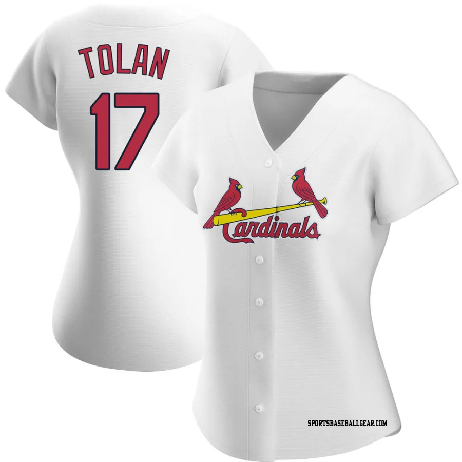 Bobby Tolan Women's St. Louis Cardinals White Replica Home Jersey