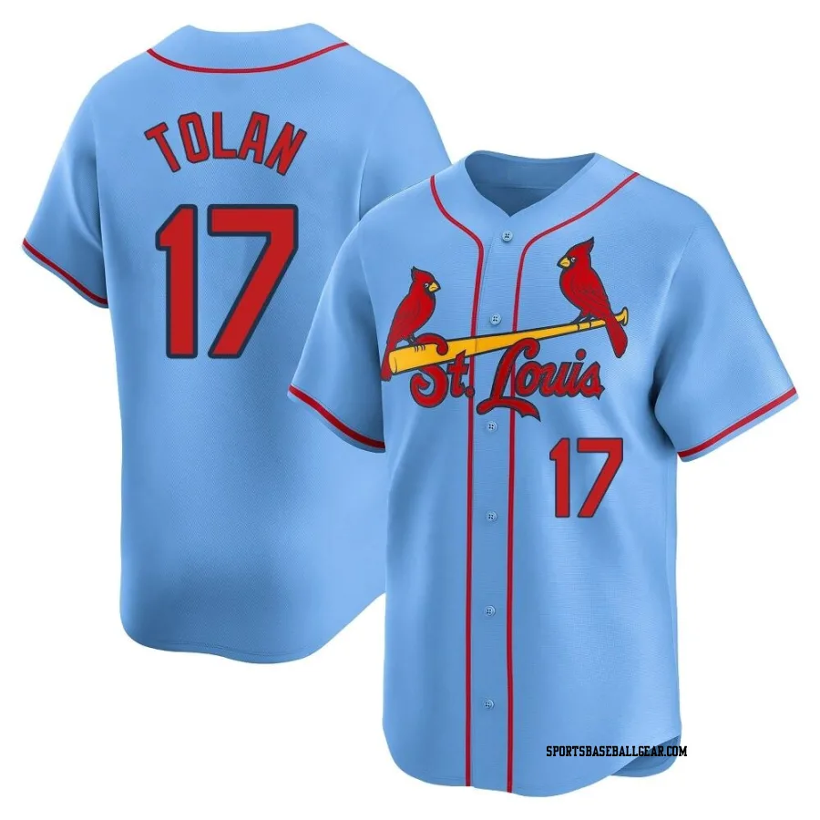 Bobby Tolan Youth St. Louis Cardinals Light Blue Limited Alternate Jersey