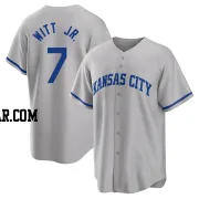 Bobby Witt Jr. Men's Kansas City Royals Gray Replica 2022 Road Jersey