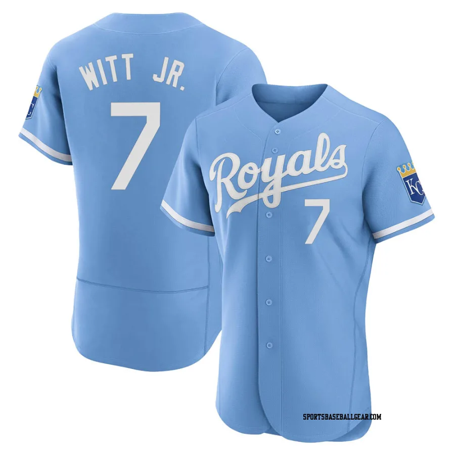 Bobby Witt Jr. Men's Kansas City Royals Light Blue Authentic 2022 Alternate Jersey