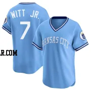 Bobby Witt Jr. Men's Kansas City Royals Light Blue Limited Throwback Cooperstown Collection Jersey