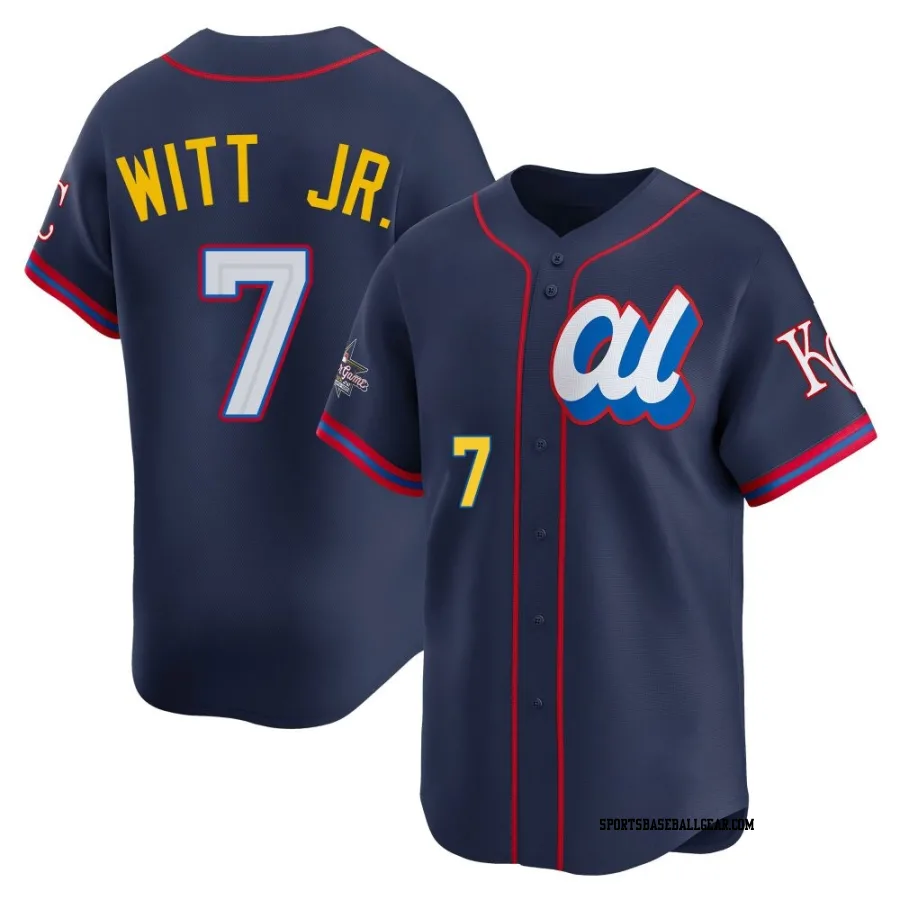 Bobby Witt Jr. Men's Kansas City Royals Navy Limited American League 2025 All-Star Edition Jersey