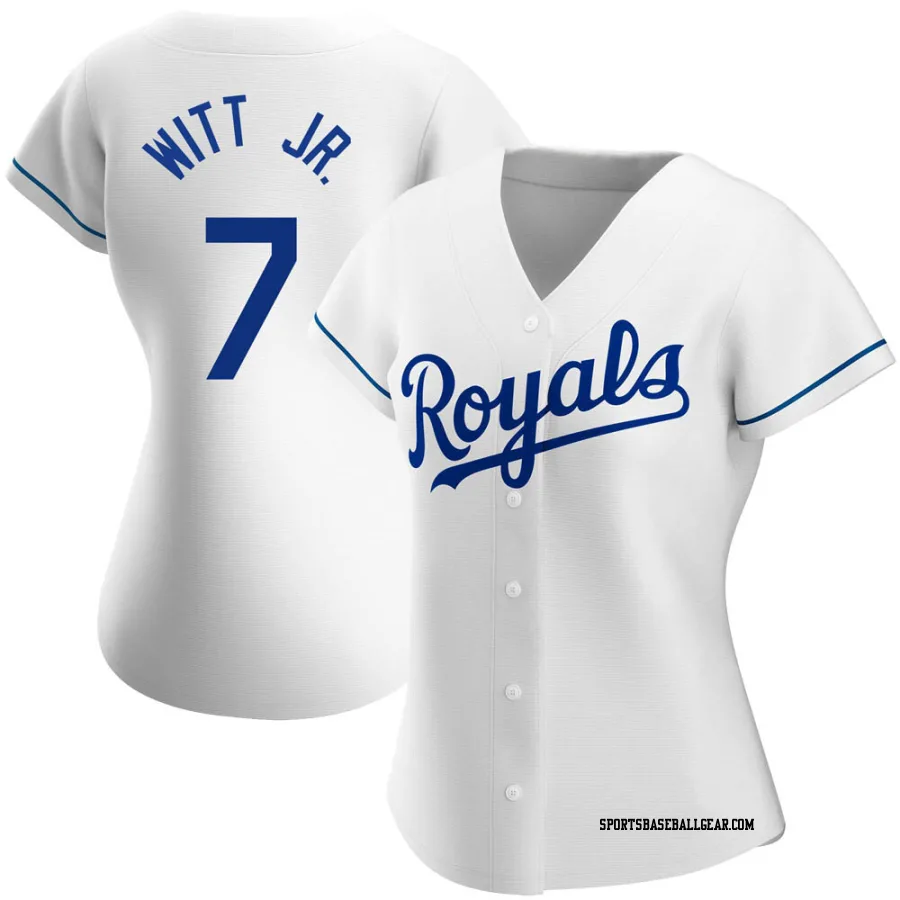 Bobby Witt Jr. Women's Kansas City Royals White Replica Home Jersey