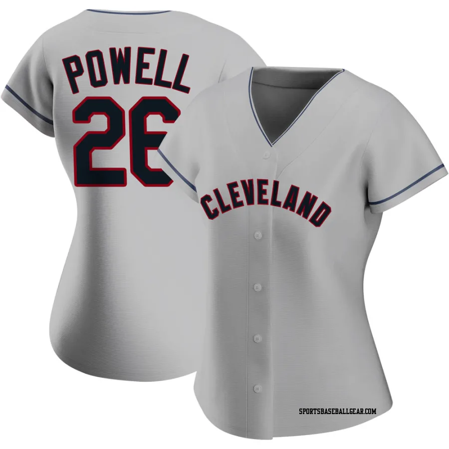 Boog Powell Women's Cleveland Guardians Gray Replica Road Jersey