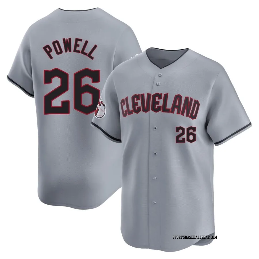 Boog Powell Youth Cleveland Guardians Gray Limited Road Jersey